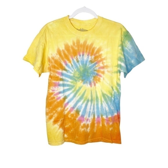 Urban Outfitters Sublime Tie Dye Embroidered Tee T-shirt NWT - Picture 1 of 11